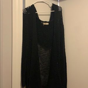 Black hollister cardigan w/ hood